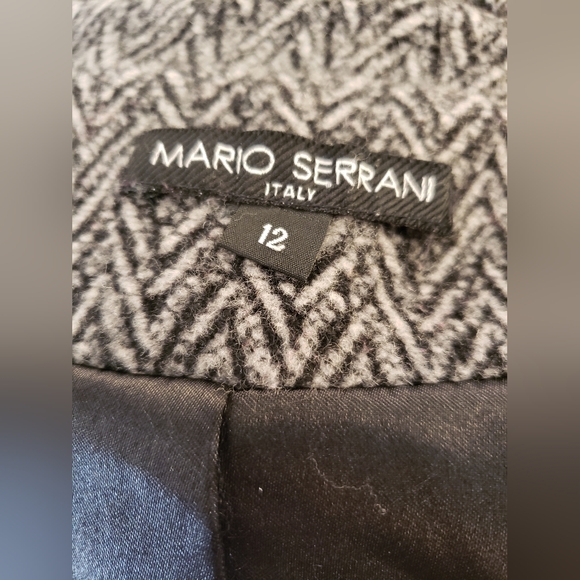 Mario Serrani Winter Coat / Jacket With Tweed Type Fabric Size 12 - Picture 6 of 6